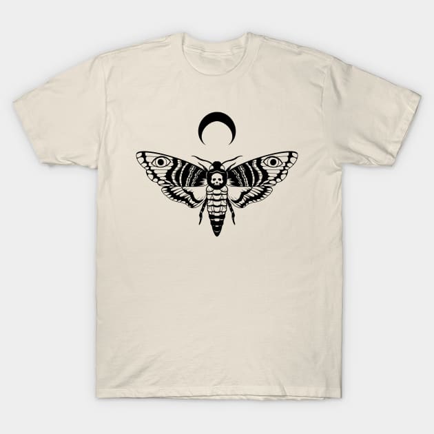 Death’s Head Moth T-Shirt by Mertalou